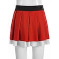 thumbnail image 4 of LiiYii Jupe Plissée Mini à Taille Élastique pour Filles Jupe-Short de Danse Jupe d'Uniforme d'Équipe de Cheerleading de Performance Rouge 10, 4 of 7