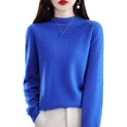 thumbnail image 1 of Women‘s Wool Sweaters Mock Turtle Neck Lightweight Long Sleeve Cozy Warm Fall Winter Pullover Tops, 1 of 7