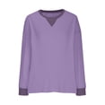 thumbnail image 4 of Erwazi Chandails à Manches Longues pour Femmes, Col Ras du Cou, Tuniques en Tricot Gaufré, Hauts pour Porter avec des Leggings, Chandail Léger, Décontracté, Ample, Hauts d'Automne, T-Shirts, 4 of 6