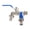 Blue, variant on JZCHUNTOY Outdoor Courtyard Faucet, Heavy Duty Brass Construction Frost Proof Rust Resistant Spigot, Leak Proof Easy Installation Garden Tap, for Yard Lawn Patio Farm Garden Hose Connection