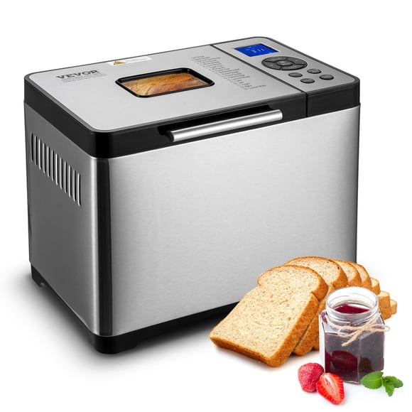 VEVOR 2LB 19-in-1 Bread Maker Automatic Compact Dough Machine Nonstick 3 Crust Colors