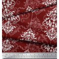 thumbnail image 2 of Soimoi Cotton Duck Fabric Filigree Damask Print Fabric by Yard 56 Inch Wide, 2 of 3