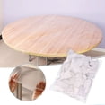thumbnail image 3 of Dvkptbk Housse Élastique Nappe Jetable Nappe Ronde Housse Protectrice Nappe Transparente en Plastique Protecteur de Nappe Ronde Nappe en Vinyle, 3 of 9