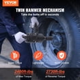 thumbnail image 2 of VEVOR 1 Inch Air Impact Wrench, Up to 2730 ft-lbs Reverse Torque Output 1" Pneumatic Impact Gun Lightweight w/ 2 Handles for Heavy Duty Repairs and Maintenance, 2 of 9