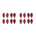 thumbnail image 3 of relayinert 8pieces Tree Decoration Eye-catching Pine Cone Decorations For Festive Wine Red 2Set, 3 of 6