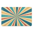 thumbnail image 1 of Half Circle Boho Bathroom Rug - Non-Slip and Cute, Ideal for Bohemian Bedroom, Home Decor, Small Carpet, Shower Rug, Washable, Retro Sun Design, 20x32 inch, 1 of 5