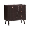 thumbnail image 2 of Patiojoy Armoire de Rangement à 3 Tiroirs Table Console d'Entrée avec Portes et Pieds en Bois Massif, 2 of 5