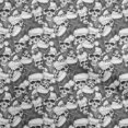thumbnail image 1 of oneOone Cotton Silk Gray Fabric Skull Craft Projects Decor Fabric Printed By The Yard 42 Inch Wide, 1 of 4