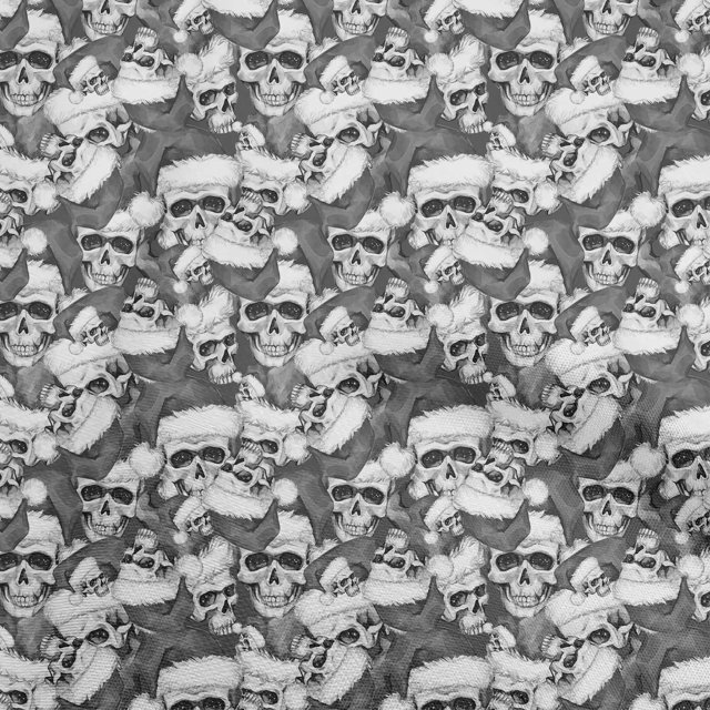 oneOone Cotton Silk Gray Fabric Skull Craft Projects Decor Fabric Printed By The Yard 42 Inch Wide