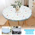 thumbnail image 1 of Fitted Vinyl Tablecloth Flannel Backed & Elastic Edge Table Cover Indoor Outdoor  Fitted Vinyl Wipeable Table Protector 35‘‘-43”/43”-55‘‘ Diameter for Home, 1 of 6