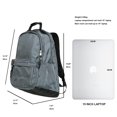 thumbnail image 2 of KAUKKO Vintage Casual polyster and Leather Rucksack Backpack (Nylon Grey), 2 of 5