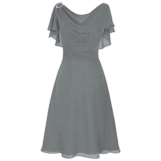 RKSTN Robes d'Invitée de Mariage pour Femmes Formelles Demoiselle d'Honneur Taille Haute Fête Bal Robe de Cocktail