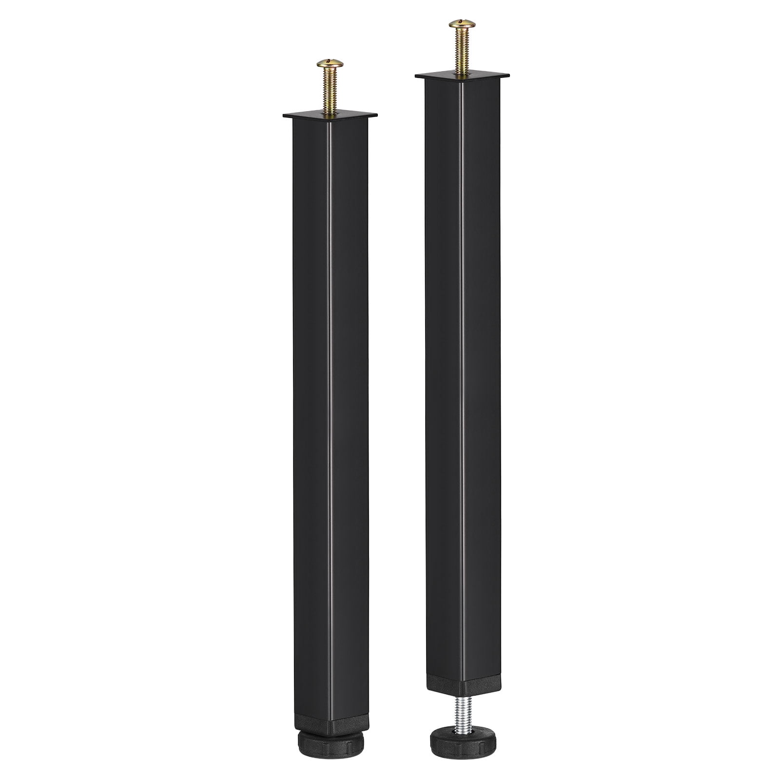 Unique Bargains 2 Pack Adjustable Height Bed Frame Support Legs(350mm-385mm/13.8'-15.2'), Black
