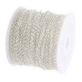 thumbnail image 1 of jifeng 1 Rouleau de 10 Yards Connecteurs de Chaîne de Queue pour Fabrication de Bijoux Collier DIY 2mm, 1 of 9