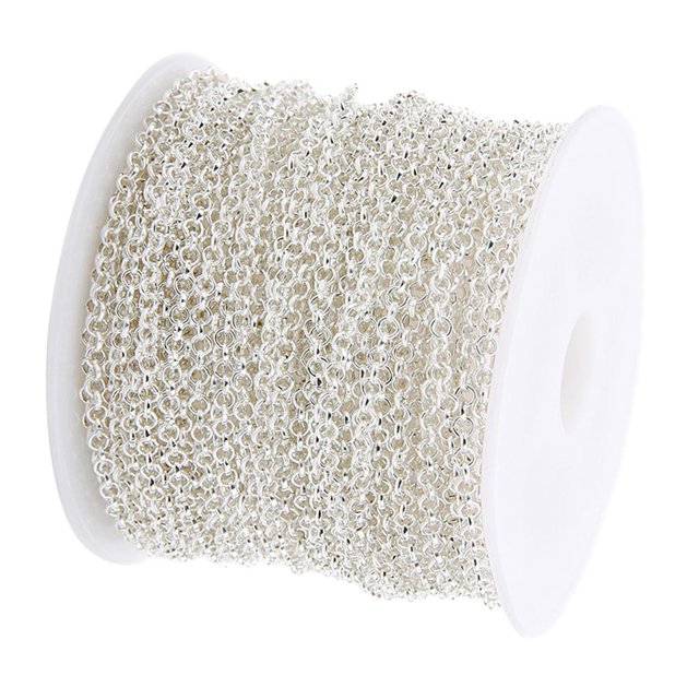 jifeng 1 Rouleau de 10 Yards Connecteurs de Chaîne de Queue pour Fabrication de Bijoux Collier DIY 2mm