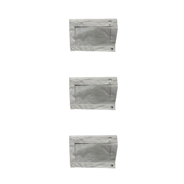 Dalazy Practical Office Supplies Stylish Zippered Document Pouch Storing Files White 3Set
