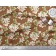 thumbnail image 2 of Soimoi Poly Georgette Fabric Leaves & Magnolia Floral Decor Fabric Printed Yard 52 Inch Wide, 2 of 5