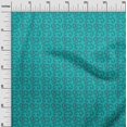 thumbnail image 2 of oneOone Cotton Poplin Fabric Leaves & Swirl Block Printed Craft Fabric BTY 42 Inch Wide, 2 of 4