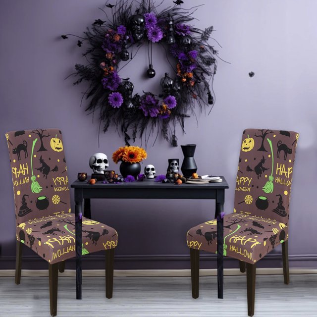 Oefntac Savings Halloween Halloween Chair Cover Pumpkins Stretch Washable Removable Dining Chair Slipcovers Protector Cover for Home Hotel Restaurant Kitchen