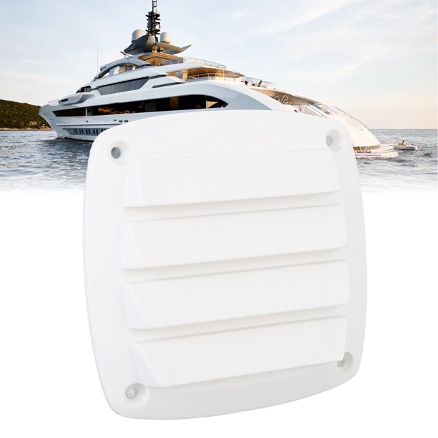 RV Air Vent Cover, 4inch Plastic Square Air Vent Grill Cover Weather Resistant Versatile RV Airflow System for RV, Yacht, Stylish Look, Easy Installation