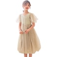 thumbnail image 2 of Robe Fille Enfant à Volants Robe Bébé en Tulle Robe d'Été pour Filles Robe de Demoiselle d'Honneur Tenue Tout-Petit Nouveau-Né Bébé Fille 8-9 Ans, 2 of 5