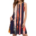 thumbnail image 2 of Ovzne Robes d'Été pour Femmes 2025 Robe Décontractée Ample d'Été Imprimée Sans Manches Col en V Ensemble Haut/chemise Grande Taille Maxi Robe Imprimée Liquidation, 2 of 7
