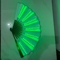 thumbnail image 3 of tredstone Rave Ready Transparent LED Fan For Costume Parties Festival Accessories Party Supplies Glow In Dark Green, 3 of 6