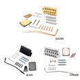 thumbnail image 4 of Guitar Bridge Decorative Multicolored Screws Handy Installation Metal Saddle Electric Plated Musical Equipment Neck Joint Plate Gold, 4 of 9
