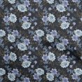 thumbnail image 1 of oneOone Tissu Cambric Coton Bleu Moyen Floral Rétro Matériel de Robe Tissu Imprimé Tissu au Mètre 56 Pouces de Large, 1 of 5