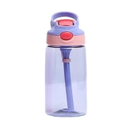 Kieccall 16 oz Creative Straw Water Bottle with Fun Design, Plastic Sports Hydration for Active Lifestyles, Leak-Proof and Easy to Use for On-the-Go Refreshment