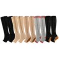 thumbnail image 1 of Aosijia 5 Pairs Unisex Compression Socks Toe Open Leg Support Stocking Knee High Socks with Zipper for Mens Womens M, 1 of 12