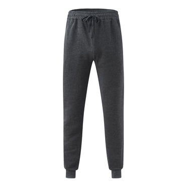 LEEy-world Work Pants for Men Men's Jogger Sweatpants Breathable Running Gym Athletic Mesh Pants Open Bottom Dark Gray,L