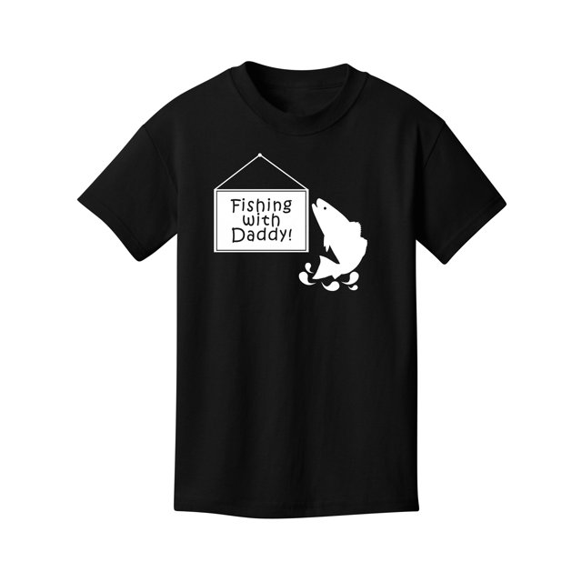 Gravity Trading Fishing with Daddy Youth Cotton Tee - Jet Black - Small