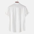 thumbnail image 4 of Penkiiy Chemise Décontractée pour Homme Unie à Col Rabattu à Manches Courtes avec Fermeture à Boutons Blouse Hawaïenne TG Blanc, 4 of 9