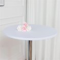 thumbnail image 1 of ORUYROP 2-Pack Cocktail Round Table Topper Cap Spandex Fitted Stretch Cocktail Tablecloth Tight Stretchable Elastic for Weddings Banquets Events Parties Restaurants(Size:60cm,Color:White,), 1 of 7