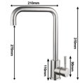 thumbnail image 2 of 304 Stainless Steel Kitchen Faucet Sink Faucet Tap Cold and Hot Mixer Tap, 2 of 7