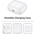thumbnail image 4 of CNKOO Étui de Recharge Sans Fil pour AirPods Pro compatible avec Étui de Recharge AirPods Remplacement Batterie Intégrée 660 mAh Bouton de Synchronisation d'Appairage Bluetooth (Blanc), 4 of 7