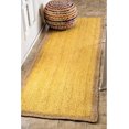 thumbnail image 1 of Indian Handmade Braided Inner Yellow Natural Jute Area Rug, Home Décor Rug, Jute Rug for Bedroom, Dining Room, living room, Doormat Rug Size - 2' x 5' (60 cm x 150 cm), 1 of 5
