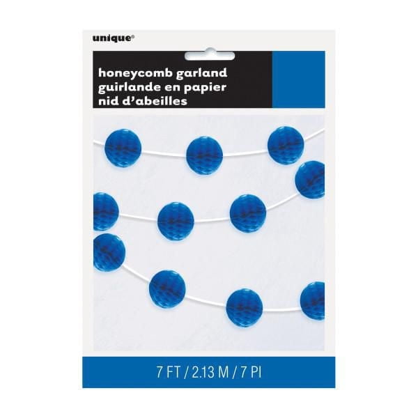Royal Blue Honeycomb Ball Garland