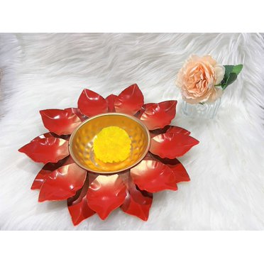 Small Lotus Urli Style Bowl in Red
