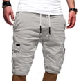 thumbnail image 1 of zanvin Men's Shorts Sport Pure Color Bandage Casual Loose Sweatpants Drawstring Shorts Pants, 1 of 4