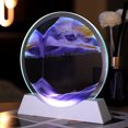 thumbnail image 5 of Moving Sand Art Picture W/Decor Lamp Sand Art Liquid Motion-Round Glass Sea Sandscape Display Flowing Sand Frame W/Light Relaxing 50ml, 5 of 5