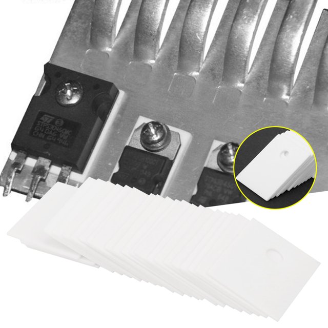 Plaque de Refroidissement, 3,7 Mm Trou Isolant Feuille Point de Fusion Élevé Résistant à l'Usure IGBT Refroidissement Plot MOS Transistor Feuille de Céramique, à-247 pour les Systèmes de Broyage de Mines de Charbon