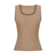 thumbnail image 4 of AherBiu Ribbed Tank Tops for Women Summer Casual Ribbed Knitted Camis Slim Fitted Sleeveless Round Neck Tops, 4 of 6