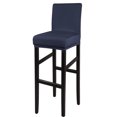 thumbnail image 1 of PiccoCasa Housse Extensible en Spandex pour Tabouret de Bar à Dossier Court Bleu Foncé 1, 1 of 8