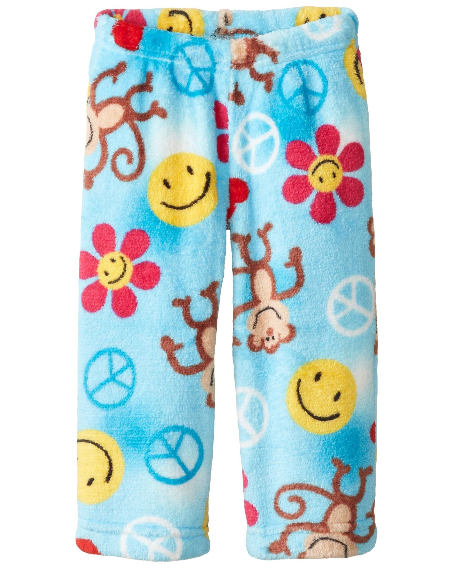 Up Past 8 Girls' Pajama Pants Fuzzy Plush Sleepwear Fun Pants