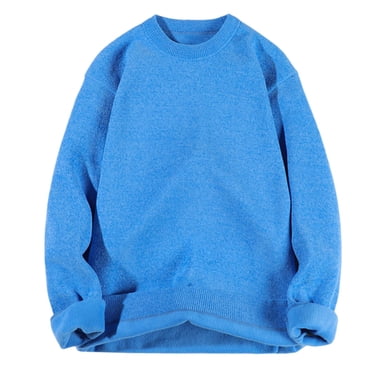 HAiming Chandails Tricotés Épais et Chauds pour Hommes, Manches Longues, Couleur Unie, en Molleton, Hauts de Chandail, Travail Affaires