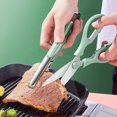 thumbnail image 1 of Kitchen Shears with Tong, Stainless Steel Blade, Plastic Handle, Multipurpose for Poultry Herbs Vegetables Walnuts Bottle Caps, Comfortable Grip, Easy to Clean, 1 of 7