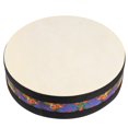 thumbnail image 1 of LNGOOR 10” Wooden Tambourine Percussion Instrument Drum, 1 of 8