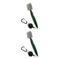 thumbnail image 4 of Ruiboury Golf Club Brush Portable Handheld Replacement Double-sided Ball Shoe Brushes Green with Lid 2Set, 4 of 6
